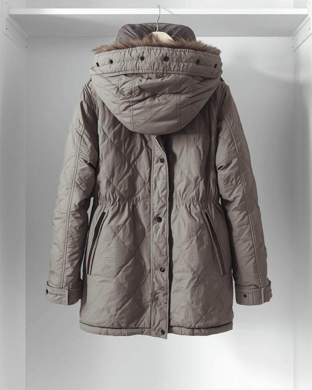 Fleece-Lined Quilted Winter Parka