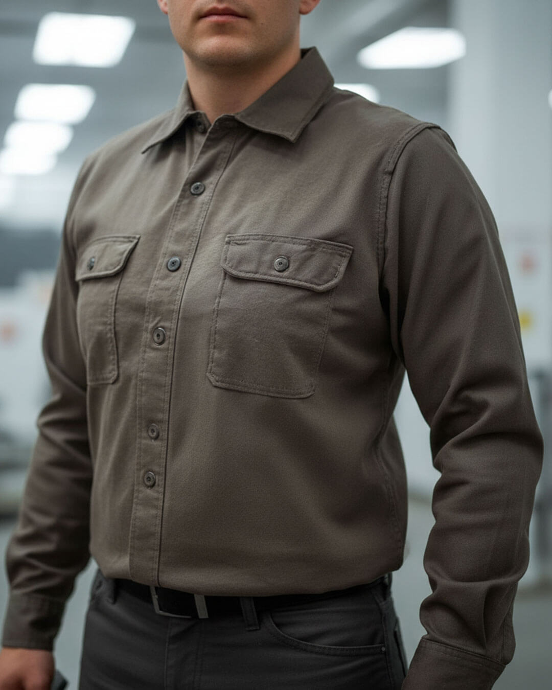 Durable Work Shirt with Chest Pockets