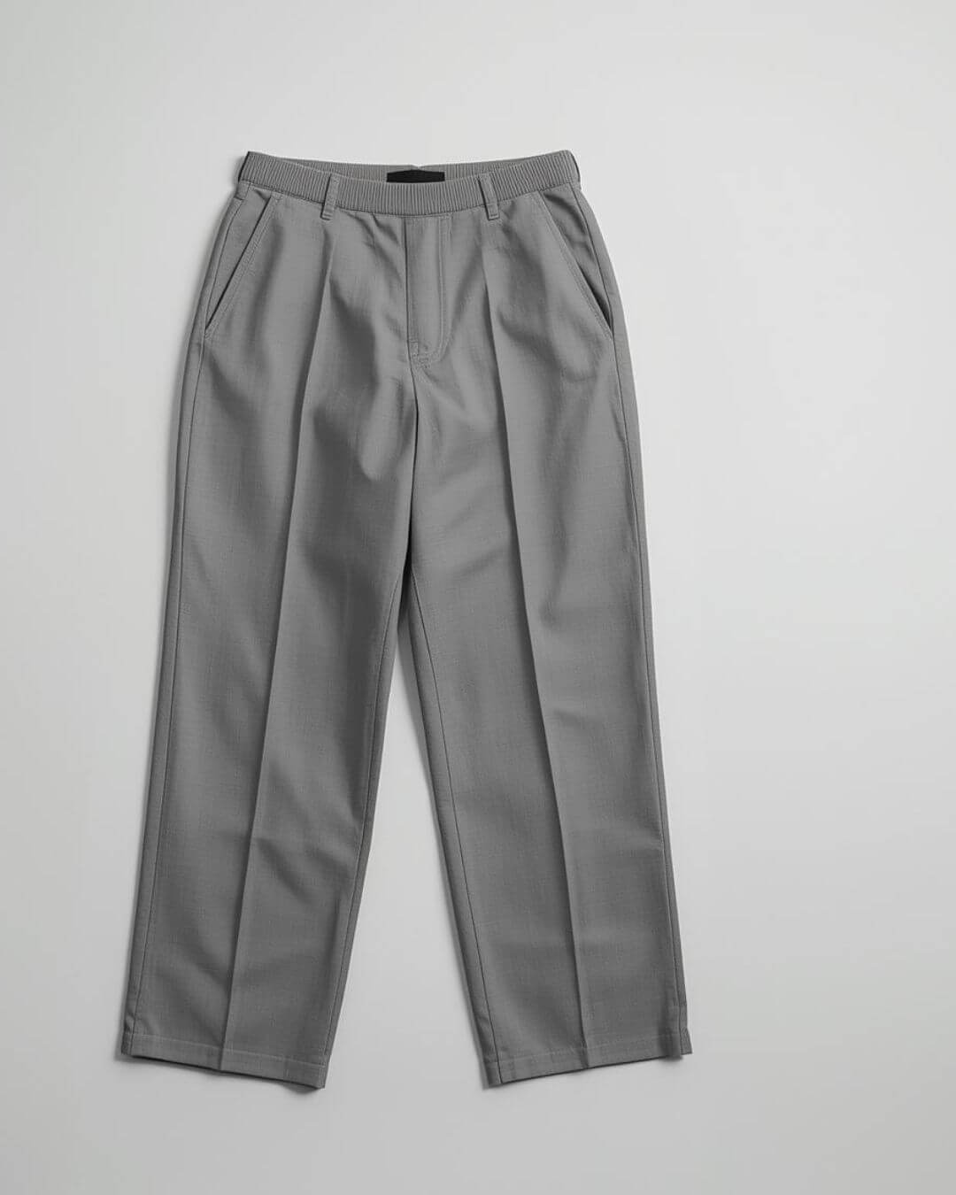Elastic Waist Pleated Work Trouser